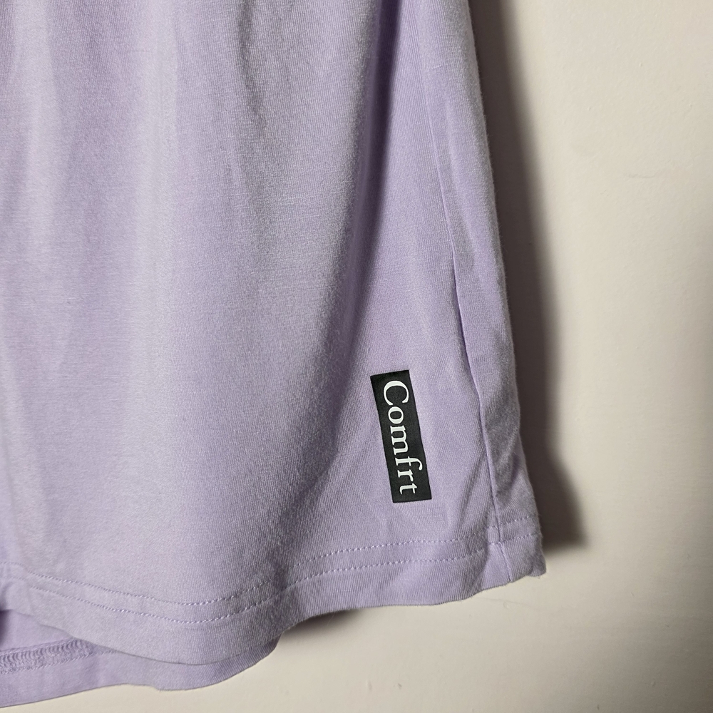 Comfrt Lavender Cloud Lounge Shorts Size Large Soft Drawstring Casual Cozy - Picture 3 of 6